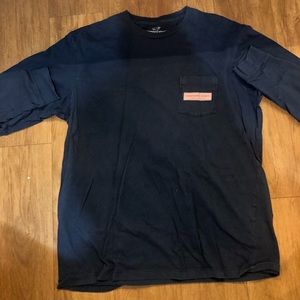 Vineyard Vines Long Sleeve Navy Tee Shirt